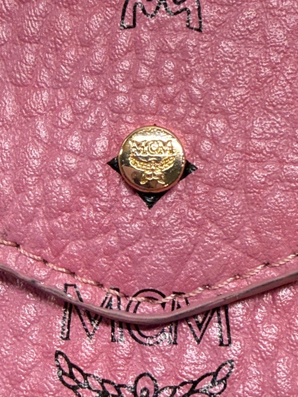 MCM Pink Visetos Envelope Clutch/Pouch - Picture 4 of 16